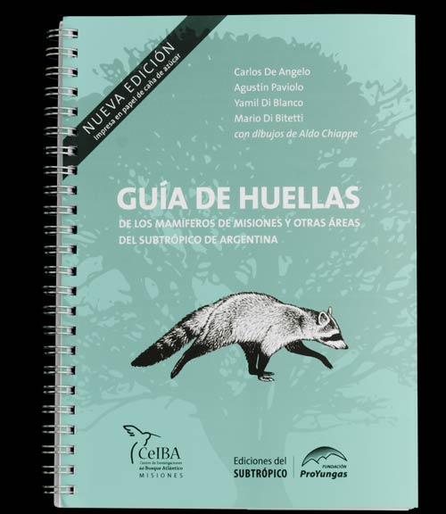 Tapa del libro Guía de Huellas de los Mamíferos de Misiones y otras áreas del subtrópico de Argentina.
